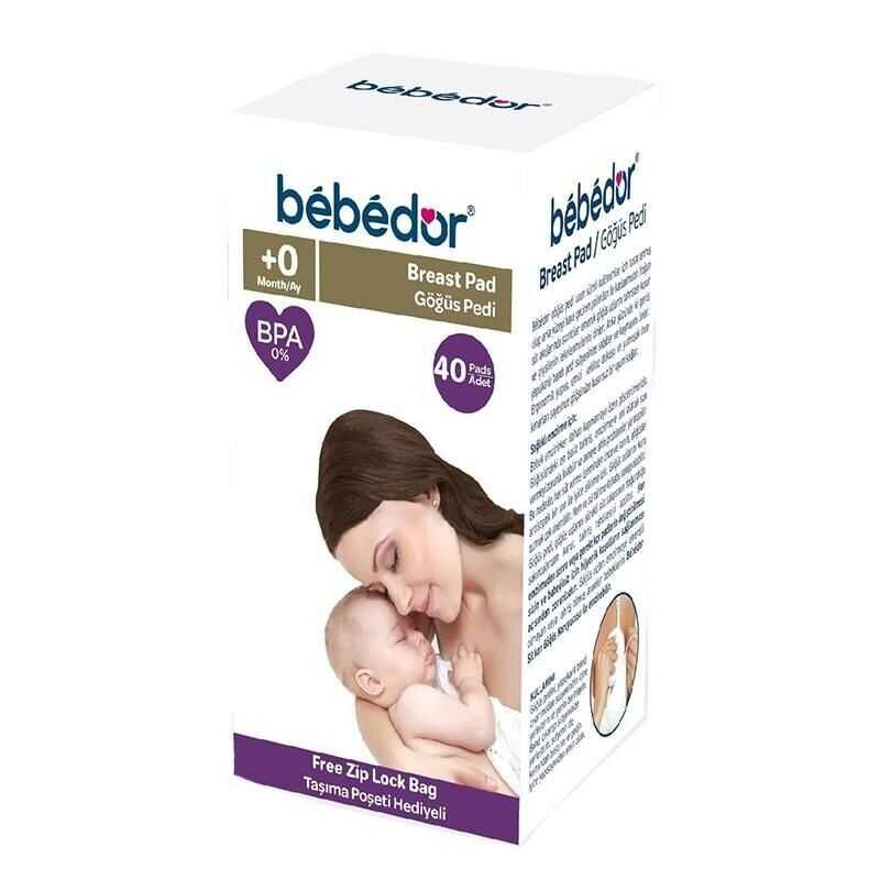 Bebedor Göğüs Pedi 40'lı + Taşıma Poşeti Hediyeli