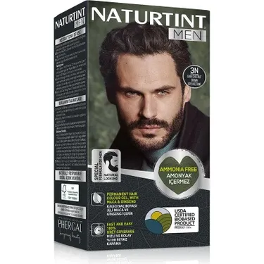 Naturtint Men 3N Koyu Kestane Erkekler İçin Doğal Saç Boyası 170 ml