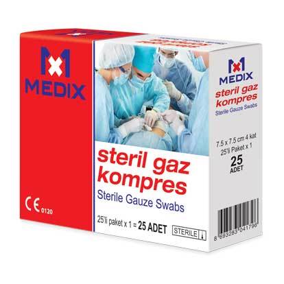 Gaz Kompres 25Lı Medıx