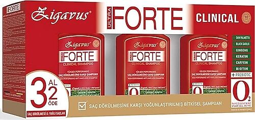 Zigavus Forte Ultra Şampuan Yağlı Saçlar İçin 300 ml - 3 Al 2 Öde Özel Fiyat Etiketli