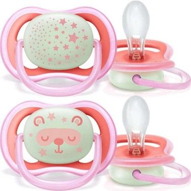 Avent Ultra Air Night Karanlıkta Parlar Gece Emziği 6-18 Ay Kız Scf376/14