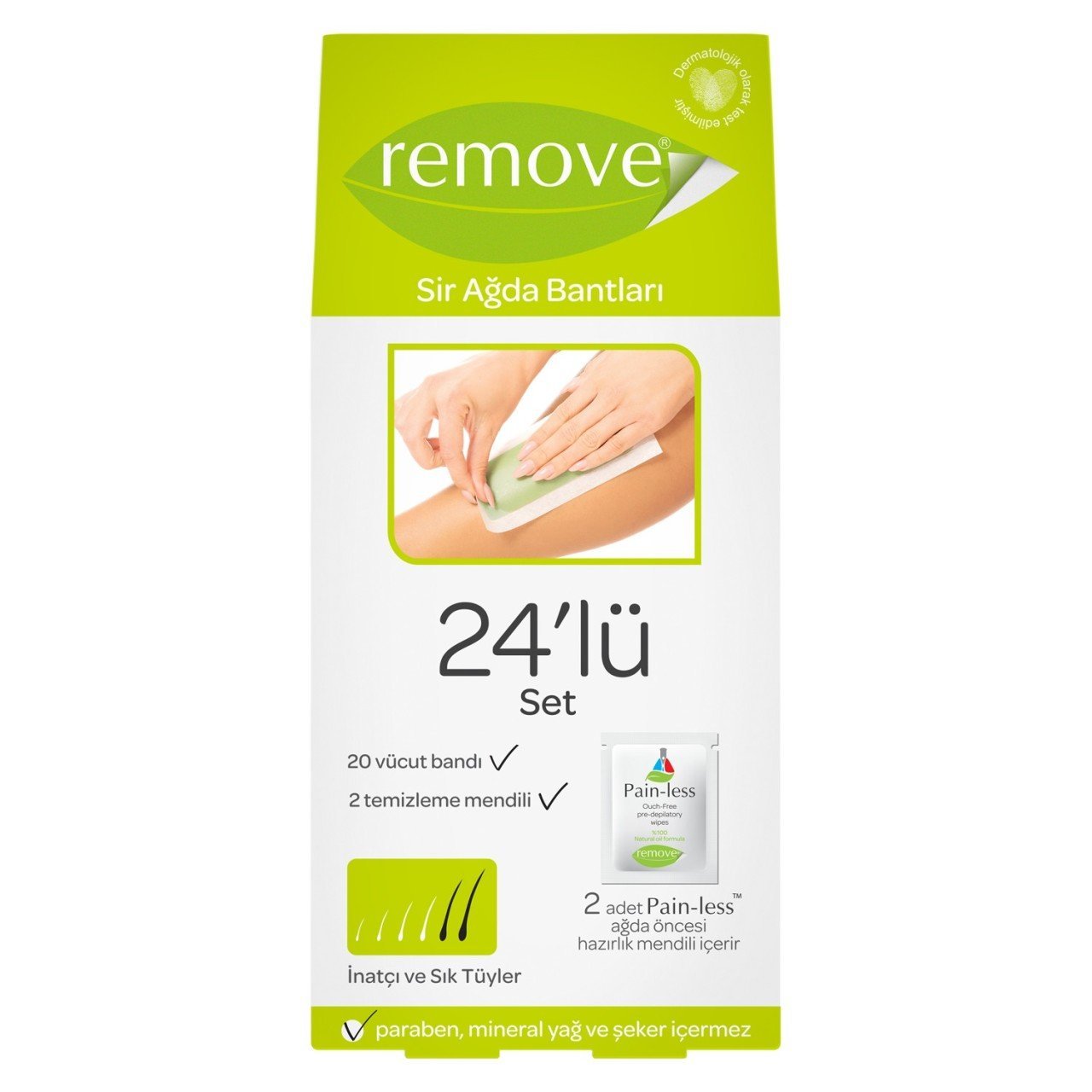 Remove Sir Ağda Bantları İnatçı ve Sık Tüyler 24lü Set