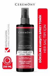 Ceremony Biotin Kafein Amino Kompleks İçeren Dökülme Karşıtı Saç Sprey Toniği 250 ml