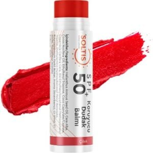 Soltis Renkli Dudak Nemlendiricisi Çilek SPF50+ 5 gr